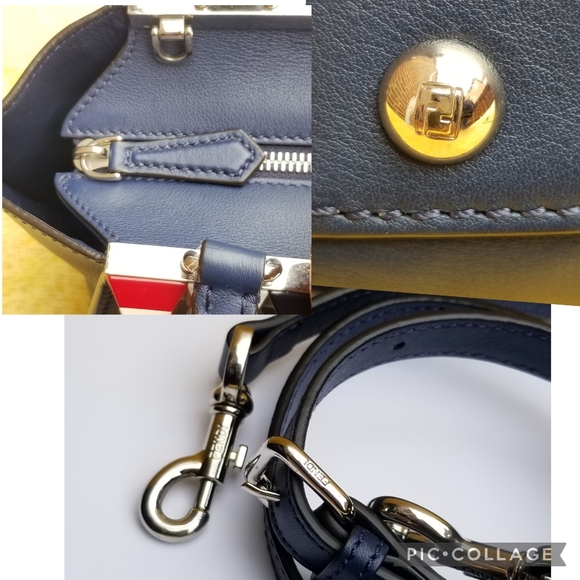 Fendi Petite 3Jours Studded Leather satchel handbag - Picture 14 of 16